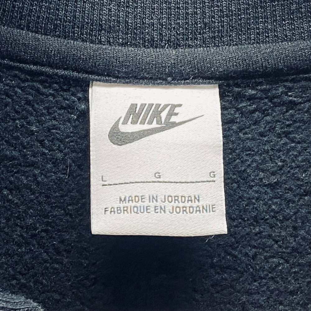 Nike Cropped 1/2 Zip Fleece Women's Large Black Logo Activewear Sweatshirt READ - Picture 9 of 12
